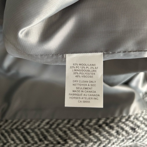 Horses Atelier Alchemical Coat in Grey Herringbone - Picture 4 of 5
